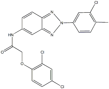 N-[2-(3-chloro-4-methylphenyl)-2H-1,2,3-benzotriazol-5-yl]-2-(2,4-dichlorophenoxy)acetamide 구조식 이미지