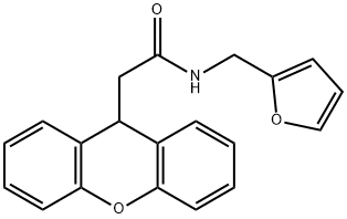 N-(2-furylmethyl)-2-(9H-xanthen-9-yl)acetamide Structure