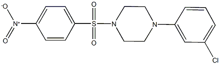 1-(3-chlorophenyl)-4-({4-nitrophenyl}sulfonyl)piperazine Structure