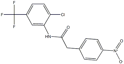 N-[2-chloro-5-(trifluoromethyl)phenyl]-2-{4-nitrophenyl}acetamide 구조식 이미지