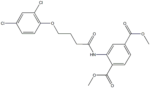 dimethyl 2-{[4-(2,4-dichlorophenoxy)butanoyl]amino}terephthalate Structure