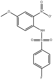 4-fluoro-N-{2-nitro-4-methoxyphenyl}benzenesulfonamide 구조식 이미지