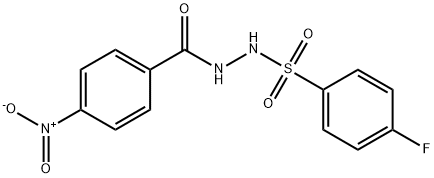 4-fluoro-N'-{4-nitrobenzoyl}benzenesulfonohydrazide 구조식 이미지