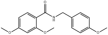 2,4-dimethoxy-N-(4-methoxybenzyl)benzamide 구조식 이미지
