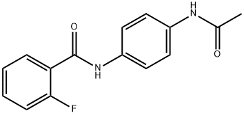 N-[4-(acetylamino)phenyl]-2-fluorobenzamide 구조식 이미지