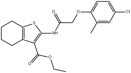ethyl 2-{[(4-chloro-2-methylphenoxy)acetyl]amino}-4,5,6,7-tetrahydro-1-benzothiophene-3-carboxylate Structure
