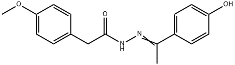 N'-[1-(4-hydroxyphenyl)ethylidene]-2-(4-methoxyphenyl)acetohydrazide 구조식 이미지