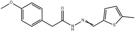 2-(4-methoxyphenyl)-N'-[(5-methyl-2-thienyl)methylene]acetohydrazide 구조식 이미지