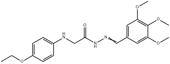 2-(4-ethoxyanilino)-N'-(3,4,5-trimethoxybenzylidene)acetohydrazide 구조식 이미지