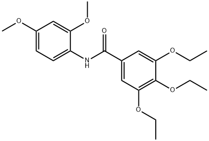 N-(2,4-dimethoxyphenyl)-3,4,5-triethoxybenzamide 구조식 이미지