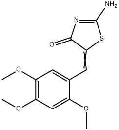 2-imino-5-(2,4,5-trimethoxybenzylidene)-1,3-thiazolidin-4-one 구조식 이미지