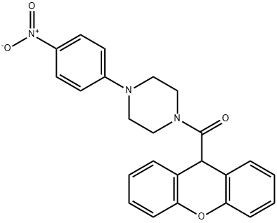 1-{4-nitrophenyl}-4-(9H-xanthen-9-ylcarbonyl)piperazine 구조식 이미지