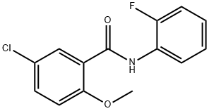 5-chloro-N-(2-fluorophenyl)-2-methoxybenzamide Structure