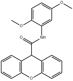 N-(2,5-dimethoxyphenyl)-9H-xanthene-9-carboxamide 구조식 이미지