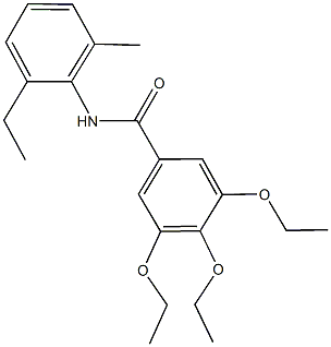 3,4,5-triethoxy-N-(2-ethyl-6-methylphenyl)benzamide 구조식 이미지