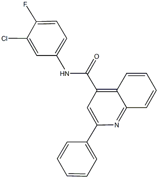 N-(3-chloro-4-fluorophenyl)-2-phenyl-4-quinolinecarboxamide Structure