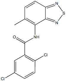 2,5-dichloro-N-(5-methyl-2,1,3-benzothiadiazol-4-yl)benzamide 구조식 이미지