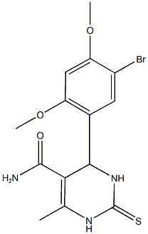 4-(5-bromo-2,4-dimethoxyphenyl)-6-methyl-2-thioxo-1,2,3,4-tetrahydro-5-pyrimidinecarboxamide 구조식 이미지