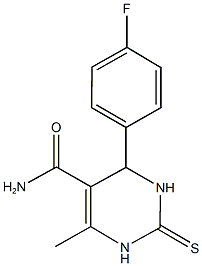 4-(4-fluorophenyl)-6-methyl-2-thioxo-1,2,3,4-tetrahydro-5-pyrimidinecarboxamide 구조식 이미지