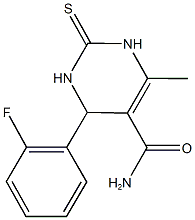 4-(2-fluorophenyl)-6-methyl-2-thioxo-1,2,3,4-tetrahydro-5-pyrimidinecarboxamide Structure