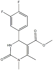 methyl 4-(3,4-difluorophenyl)-1,6-dimethyl-2-oxo-1,2,3,4-tetrahydropyrimidine-5-carboxylate Structure