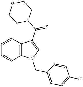 1-(4-fluorobenzyl)-3-(4-morpholinylcarbothioyl)-1H-indole Structure