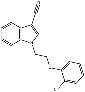 1-[2-(2-chlorophenoxy)ethyl]-1H-indole-3-carbonitrile Structure