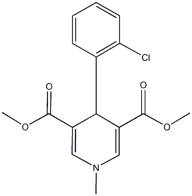 dimethyl 4-(2-chlorophenyl)-1-methyl-1,4-dihydropyridine-3,5-dicarboxylate 구조식 이미지