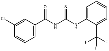 N-(3-chlorobenzoyl)-N'-[2-(trifluoromethyl)phenyl]thiourea 구조식 이미지