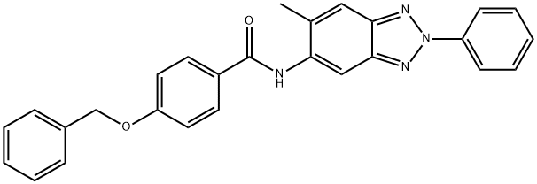 4-(benzyloxy)-N-(6-methyl-2-phenyl-2H-1,2,3-benzotriazol-5-yl)benzamide Structure
