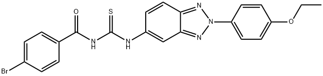 N-(4-bromobenzoyl)-N'-[2-(4-ethoxyphenyl)-2H-1,2,3-benzotriazol-5-yl]thiourea Structure