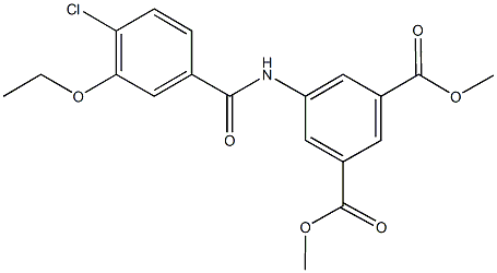 dimethyl 5-[(4-chloro-3-ethoxybenzoyl)amino]isophthalate Structure