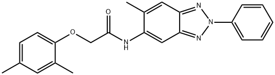 2-(2,4-dimethylphenoxy)-N-(6-methyl-2-phenyl-2H-1,2,3-benzotriazol-5-yl)acetamide 구조식 이미지