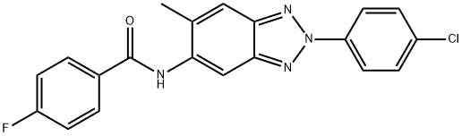 N-[2-(4-chlorophenyl)-6-methyl-2H-1,2,3-benzotriazol-5-yl]-4-fluorobenzamide Structure