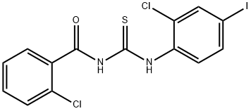 N-(2-chlorobenzoyl)-N'-(2-chloro-4-iodophenyl)thiourea 구조식 이미지