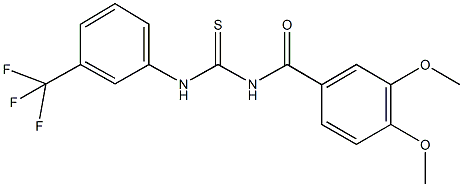 N-(3,4-dimethoxybenzoyl)-N'-[3-(trifluoromethyl)phenyl]thiourea 구조식 이미지