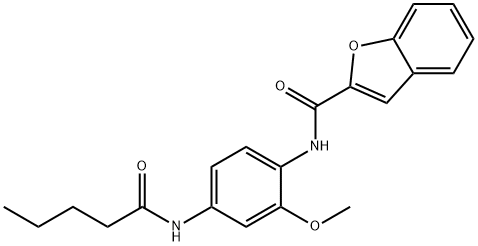 N-[2-methoxy-4-(pentanoylamino)phenyl]-1-benzofuran-2-carboxamide Structure