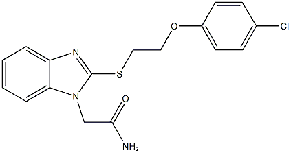 2-(2-{[2-(4-chlorophenoxy)ethyl]sulfanyl}-1H-benzimidazol-1-yl)acetamide Structure