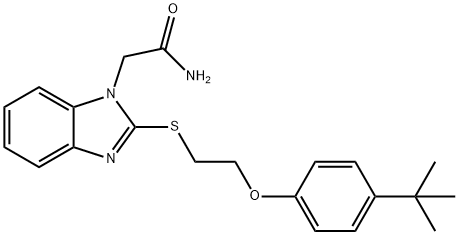 2-(2-{[2-(4-tert-butylphenoxy)ethyl]sulfanyl}-1H-benzimidazol-1-yl)acetamide Structure