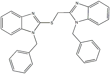 1-benzyl-2-{[(1-benzyl-1H-benzimidazol-2-yl)methyl]sulfanyl}-1H-benzimidazole 구조식 이미지