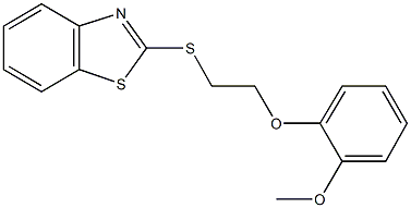 2-{[2-(2-methoxyphenoxy)ethyl]sulfanyl}-1,3-benzothiazole 구조식 이미지