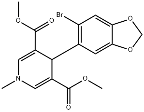 dimethyl 4-(6-bromo-1,3-benzodioxol-5-yl)-1-methyl-1,4-dihydro-3,5-pyridinedicarboxylate Structure