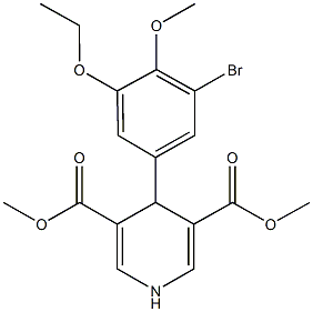 dimethyl 4-(3-bromo-5-ethoxy-4-methoxyphenyl)-1,4-dihydro-3,5-pyridinedicarboxylate Structure
