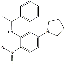 1-{4-nitro-3-[(1-phenylethyl)amino]phenyl}pyrrolidine 구조식 이미지