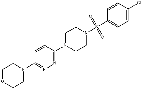 4-(6-{4-[(4-chlorophenyl)sulfonyl]piperazin-1-yl}pyridazin-3-yl)morpholine 구조식 이미지