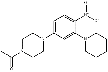 1-acetyl-4-[4-nitro-3-(1-piperidinyl)phenyl]piperazine 구조식 이미지