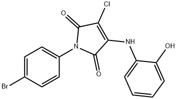 1-(4-bromophenyl)-3-chloro-4-(2-hydroxyanilino)-1H-pyrrole-2,5-dione Structure