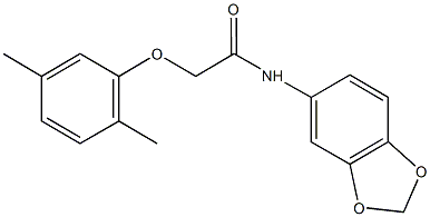 N-(1,3-benzodioxol-5-yl)-2-(2,5-dimethylphenoxy)acetamide Structure