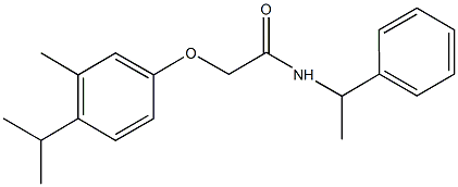 2-(4-isopropyl-3-methylphenoxy)-N-(1-phenylethyl)acetamide Structure