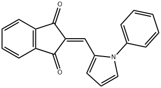 2-[(1-phenyl-1H-pyrrol-2-yl)methylene]-1H-indene-1,3(2H)-dione 구조식 이미지